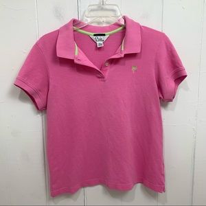 Lilly Pulitzer Shrunken Fit Polo Shirt Size Medium